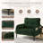 Corduroy Wide Seat Accent Chair with Side Pockets Single Chair for Living Room Bedroom-107753191