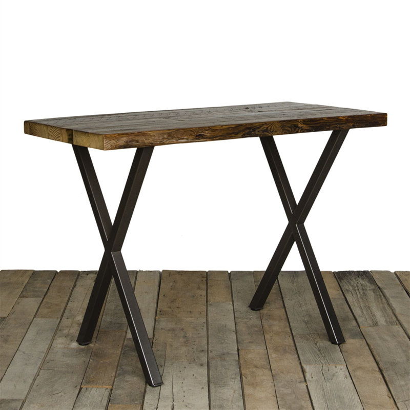 Table de salle à manger extensible en bois massif Hindorff, Huile, H 42 po x L 72 po x l 36 po