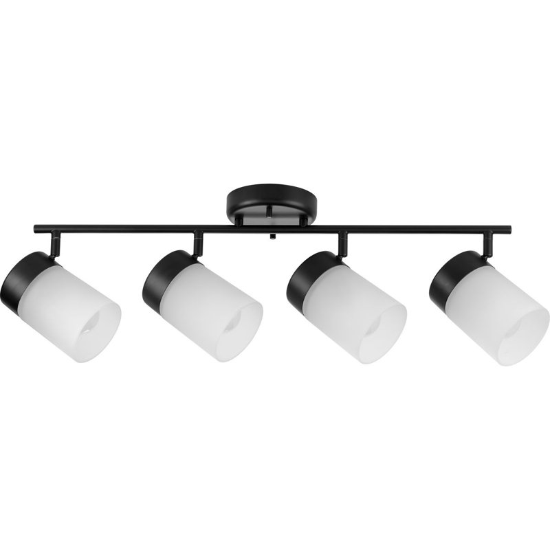 Satin White Four-Head Track, Black