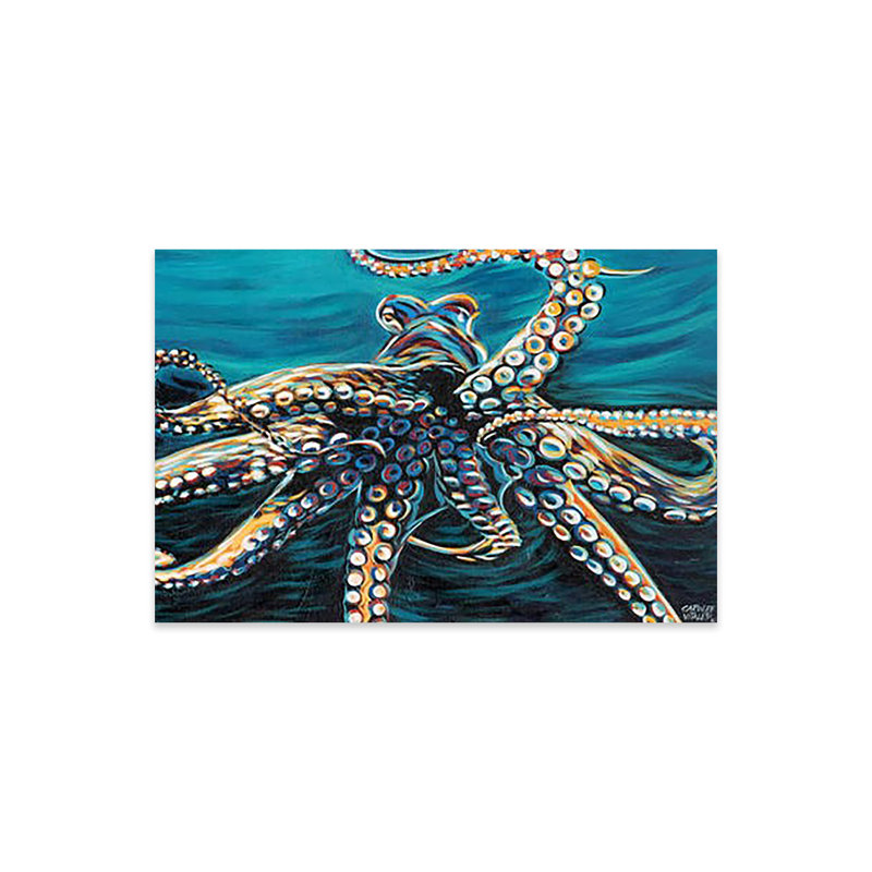 «Wild Octopus II» par Carolee Vitaletti - impression non encadrée, H 16 po x l 24 po x P 0,25 po