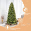 Arbre de Noël à charnière avec lumières DEL blanc chaud - branches mixtes en PVC + PE-328311320