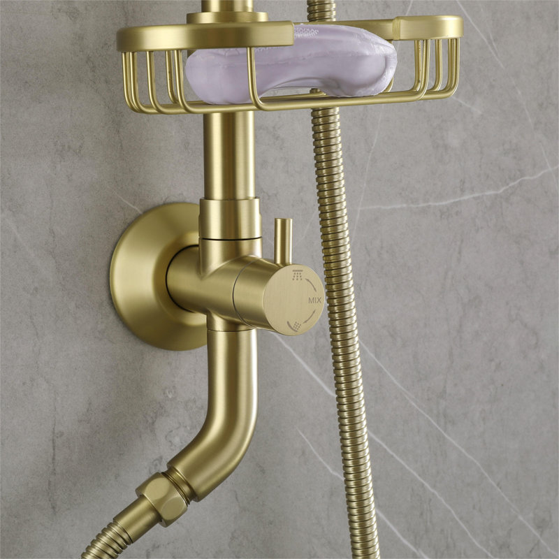 Dual Shower Head 1.8 GPM GPM, Gold