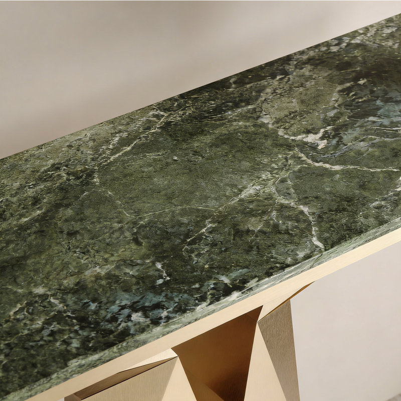 Console légère en métal de style luxueux., 33.4" H x 54.3" W x 13.7" D, Green