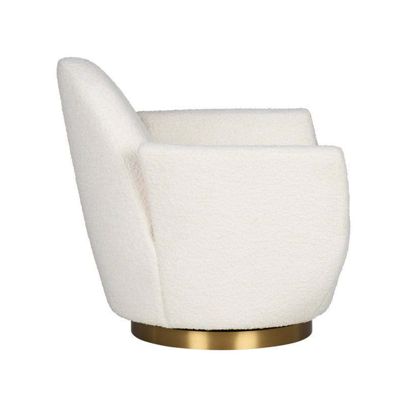 Alba Boucle Swivel Armchair