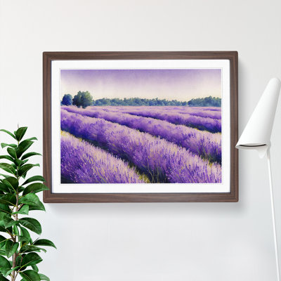 Lavender Field Watercolour Vol.1 - Framed Print