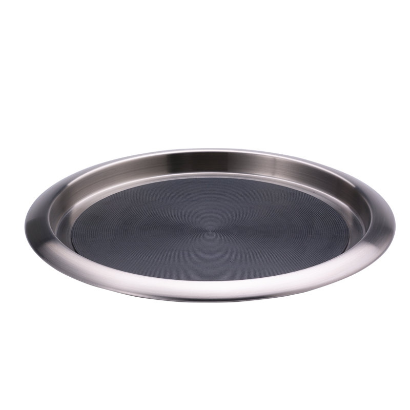 Stainless Steel Serving Tray, 1" H x 14" W x 14" L