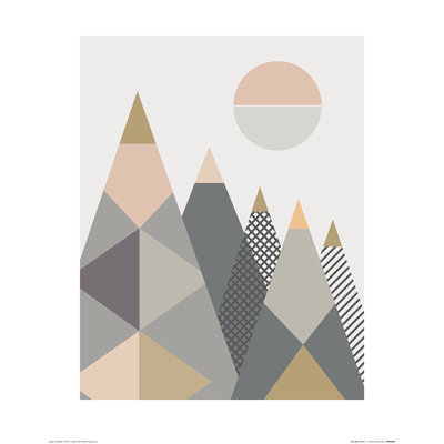 Geo Mountains I - Wrapped Canvas Print