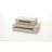 Sagala Set Of 2 Ivory Shagreen Decorative Boxes With Handles, Faux Leather Jewellery Boxes Modern Storage Boxes Photo Boxes Memory Boxes Home Organizer Box
