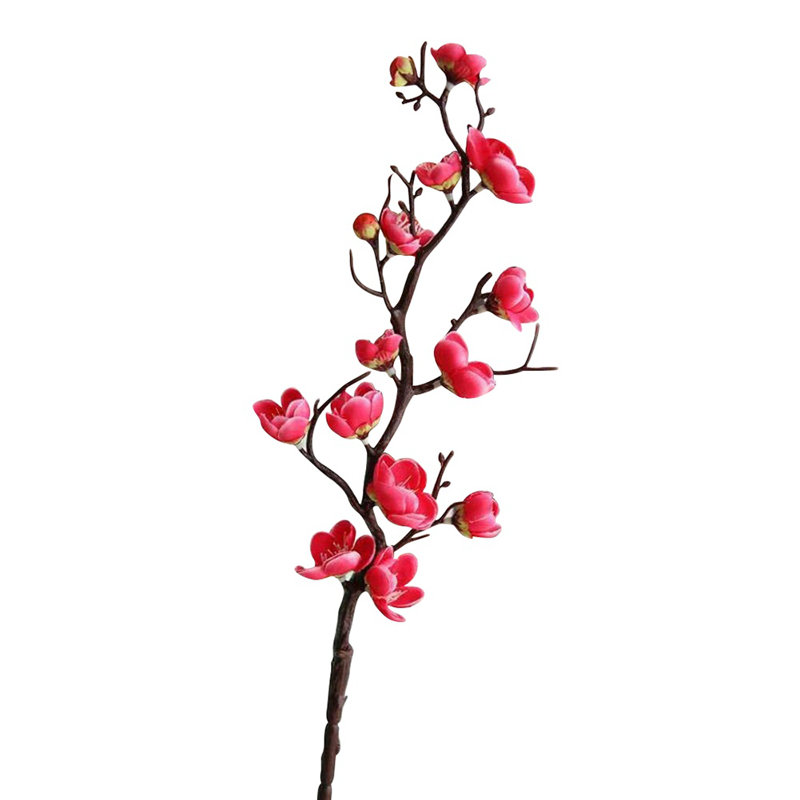 Tige de cerisier en fleurs, Rose rouge