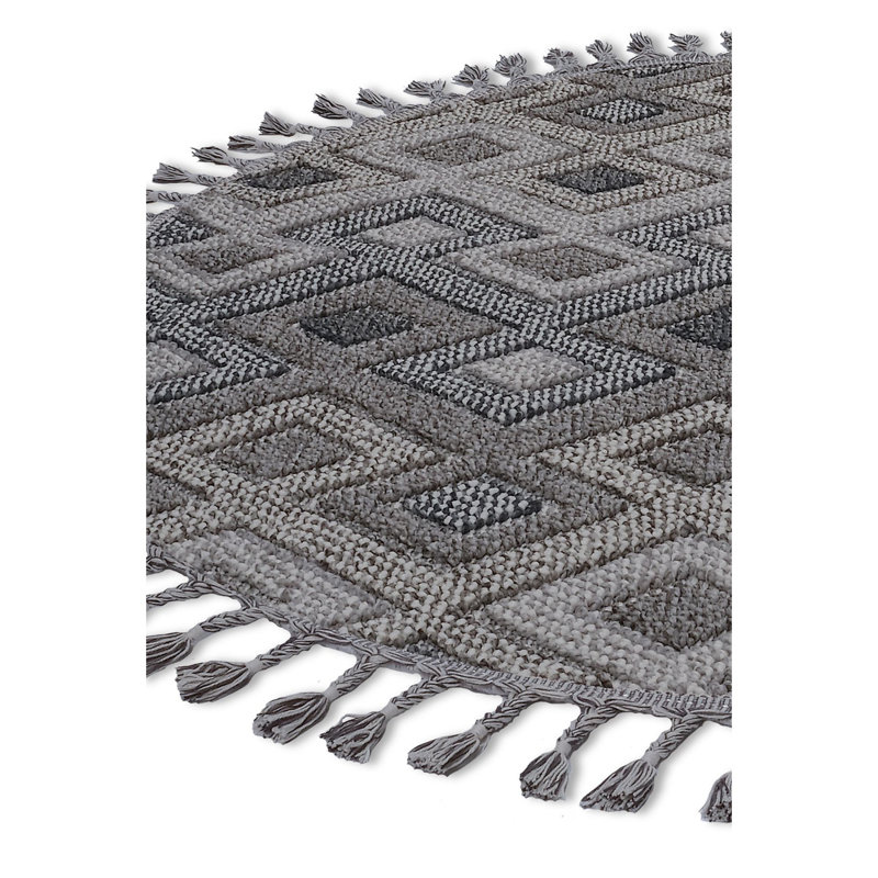 Luxurious Round Area Rug, Grey, 31.5 inches Diameter | 100% Polypropylene, 1500 g/m² | Pile Height: 0.3 inches, Durable Jute Backing | Soft, Stylish, and Easy to Clean for Modern Living Spaces & Bedrooms