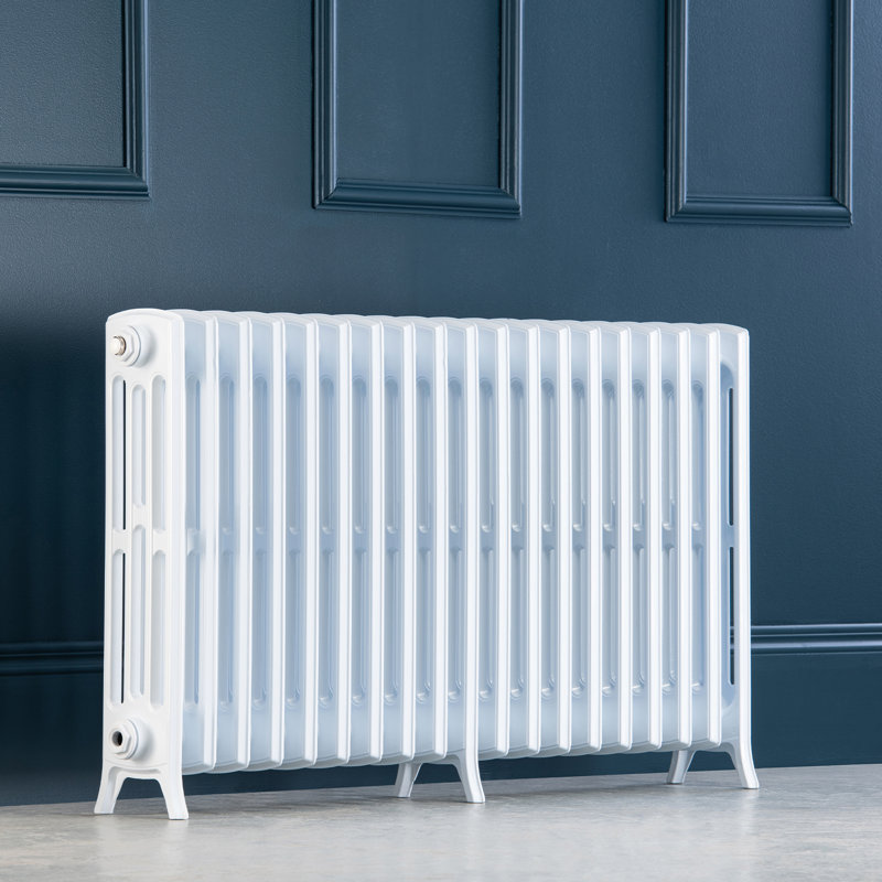 Romona Horizontal Traditional Colosseum Radiator, 650cm, White