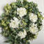Couronne florale d'hortensia 24 po pour porte d'entrée Spring Spring Eucalyptus