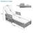 Outdoor Long Reclining Chaise, Wicker Lounge With Armrests, Patio Adjustable Recliner With Soft Removable Cushions, All Weather Rattan Pool Lounge For Poolside & Garden-1354898152