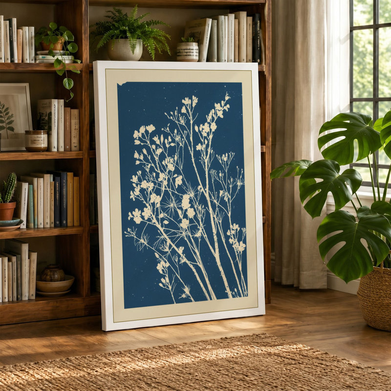 Wildflower Silhouettes Botanical - Wrapped Canvas, 18x12 - 45.7 x 30.5 cm, Sage Border
