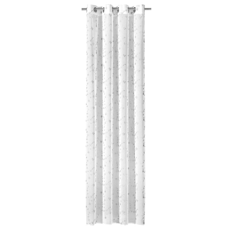 Enger Sheer Curtain Single Panel, Grey