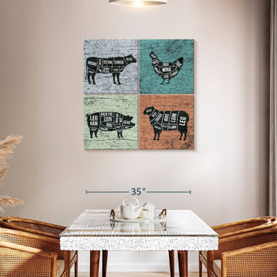 Ensemble de 4 planches de cuisine