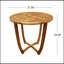 Table d'appoint d'extérieur ronde en bois d'acacia avec charme rustique et fonctionnalité durable, pour le patio ou le jardin-1393637942