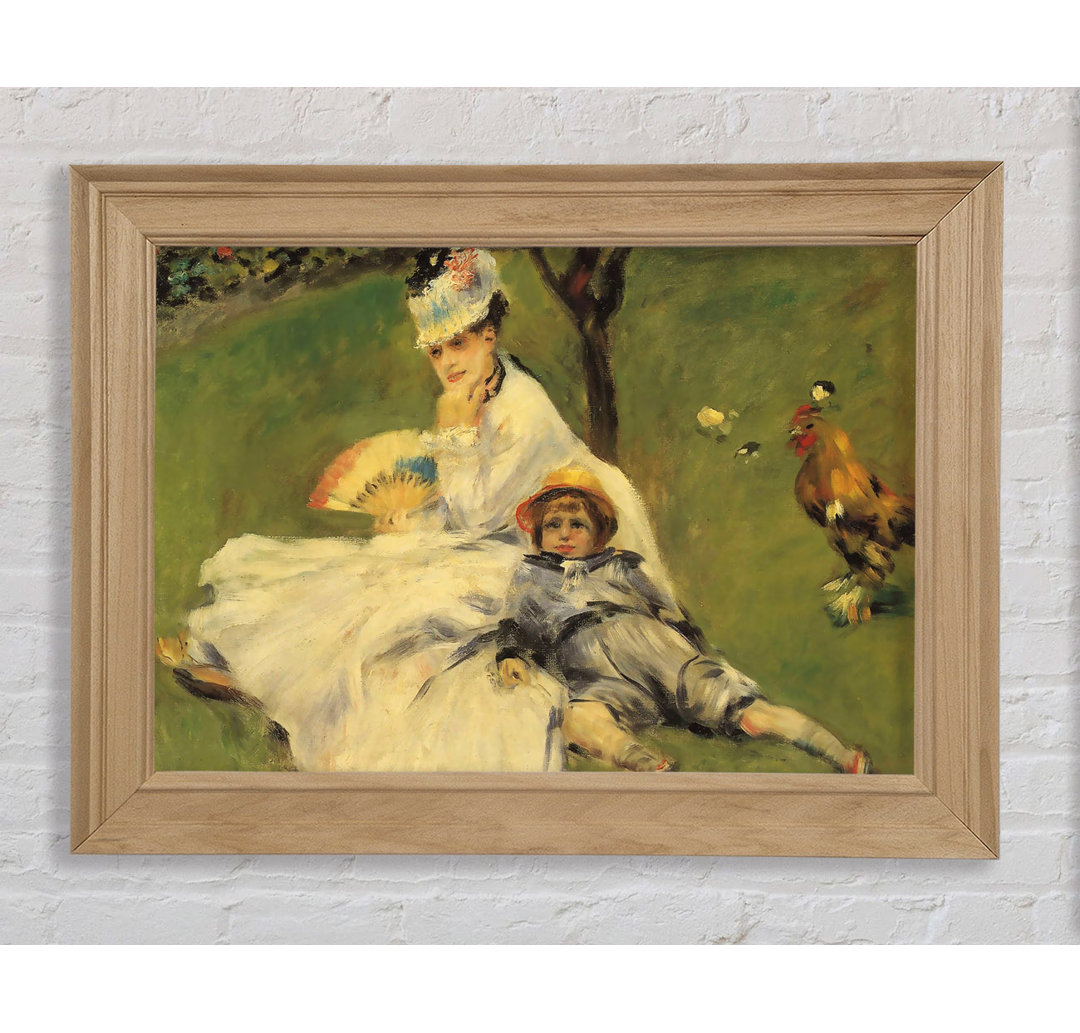 Renoir Camille Monet und ihr Sohn Jean im Garten von Argenteuil - Einzelne Bilderrahmen Kunstdrucke