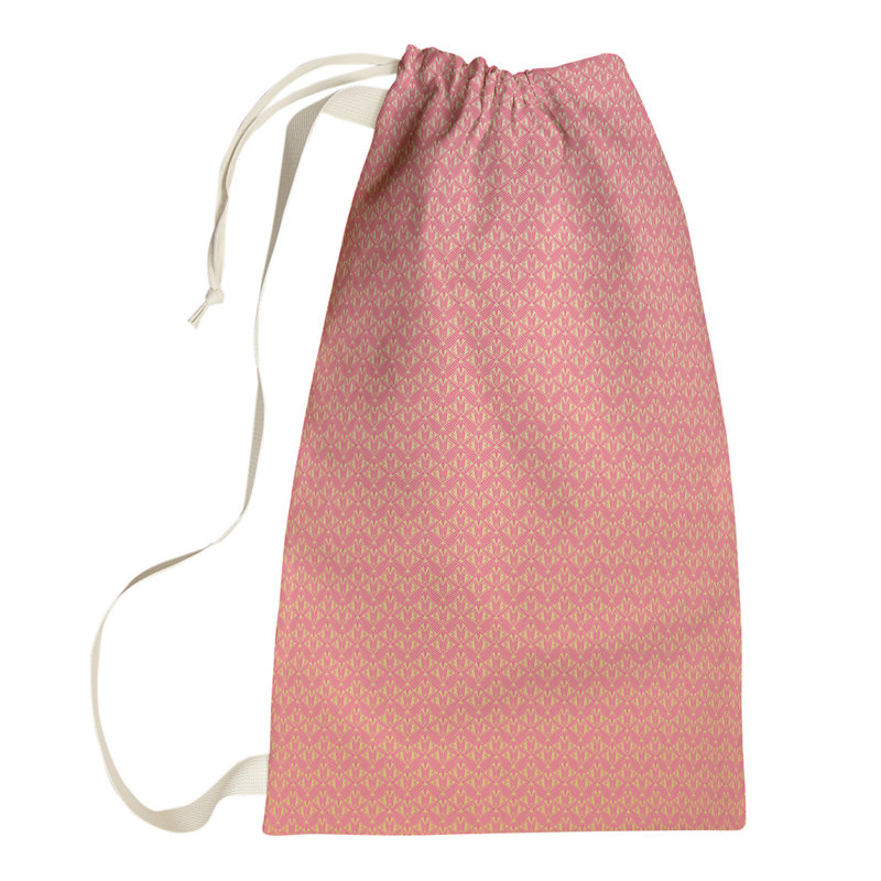 Sac à linge Ombre Art Deco, Grand (H 76,5 po x l 29,5 po x P 1,5 po), Rose / Jaune