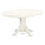 Ensemble de table de salle à manger 7 pièces composé d'une table ovale en bois avec rallonge papillon et de 6 chaises de cuisine, lin blanc-659654419-609053877-583909790