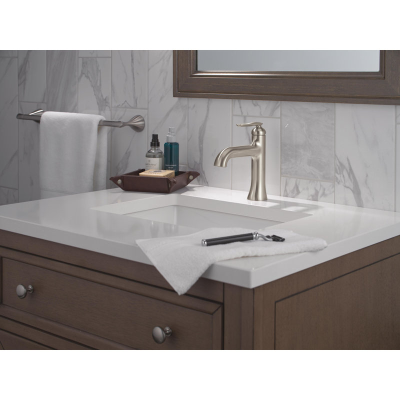 Single Handle Bathroom Faucet, Lumicoat Stainless