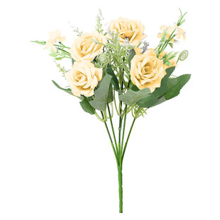 Kbndieu Artificial Fake Flowers for Home Decor Ins Artificial Flower Simulation Flower Living Room Decoration Plastic Flower Silk Flower Dining Table Flower Decoration Bouquet Simulation Rose