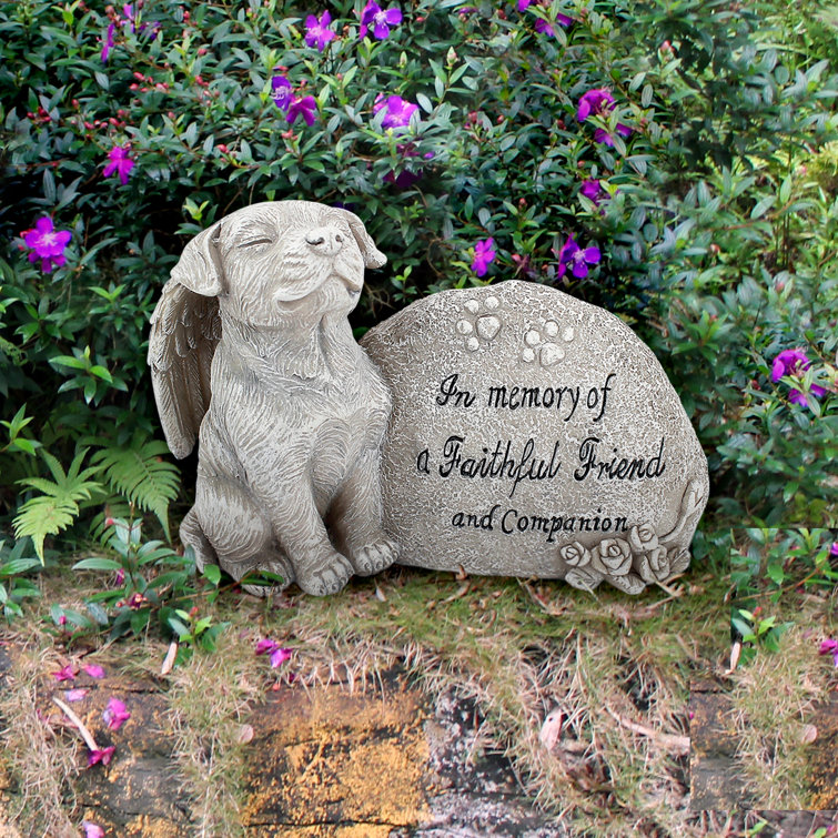 Design Toscano Dog Pet Memorials Forever in Our Hearts Statue