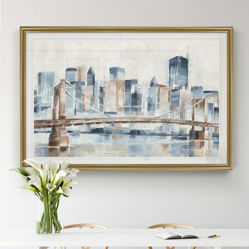 « blue hour ii », impression sur toile, H 22,5 po x l 30,5 po x P 1,5 po, Or