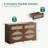 Rattan Storage Dresser With 6 Drawers, Wooden Cabinet For Bedroom & Living Room-1468478706-1468478716
