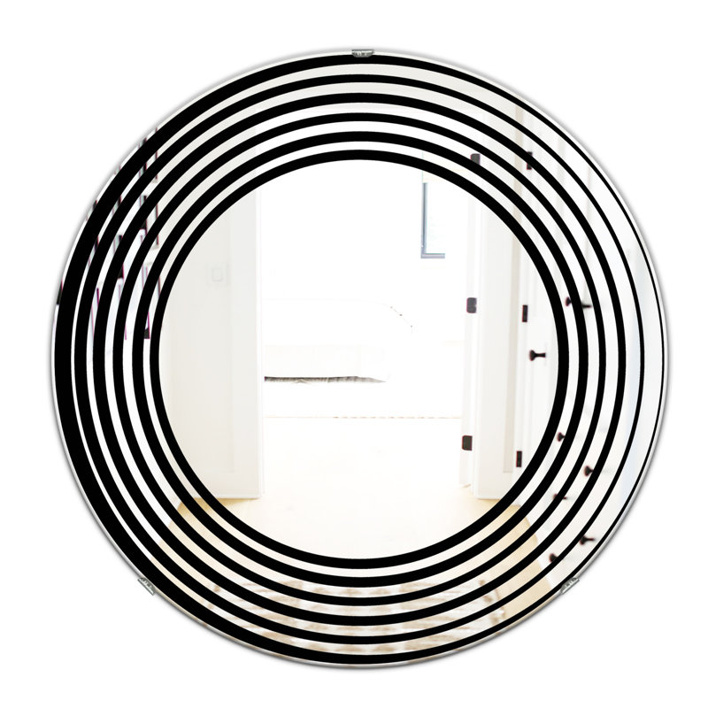 Miroir d'appoint abstrait, H 31,5 po x l po