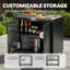 Feasto Outdoor Kitchen Series 304 Stainless Steel Freestanding Kitchen Grill Cart with Cabinet