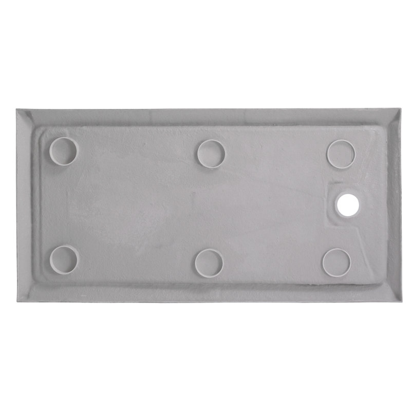 60'' White Acrylic Rectangular Shower Base with Right Drain
