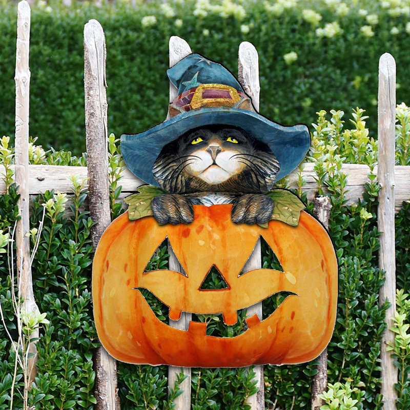 Décoration murale chat citrouille Diminutive