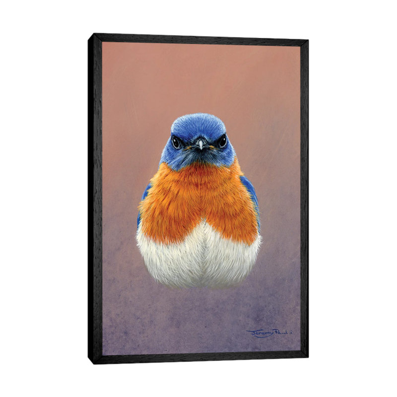 Bluebird by Jeremy Paul - Print on Canvas, 66.04cm H x 45.72cm W x 3.81cm D, Black Framed