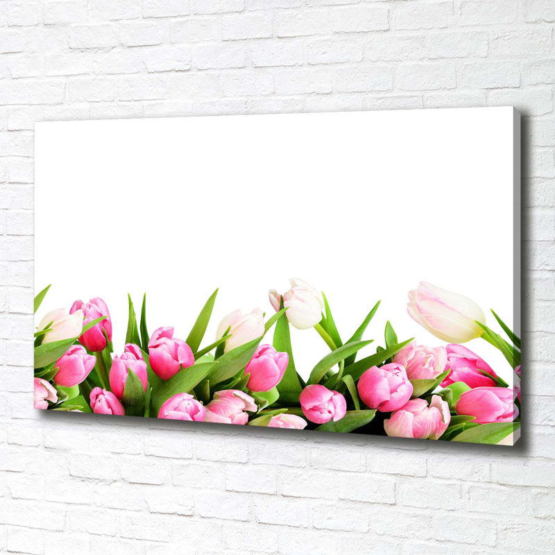 Pink Tulips - Wrapped Canvas Print