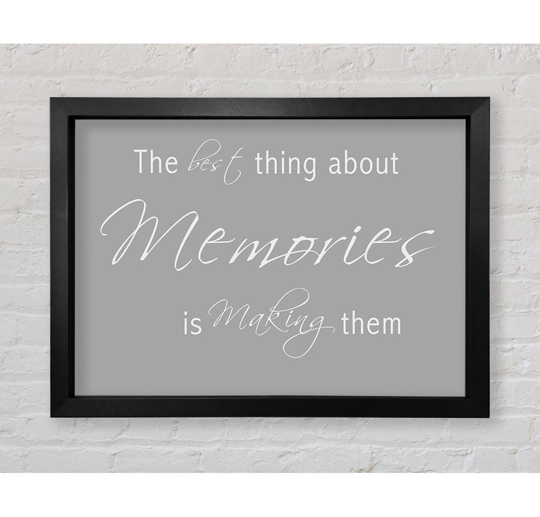 The Best Thing About Memories 2 - Einzelne Bilderrahmen Kunstdrucke