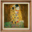 «Famous Artwork The Kiss» par Gustav Klimt, reproduction d'art sur toile-119402584-121427751-121427752