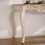 Console 43,31 po, style champêtre, bois sculpté blanc antique