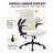 Ergonomic Executive Chair with Flip-up Armrests and Inflatable Lumbar Support-129756723