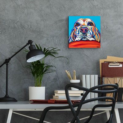«Kaleidoscope Dog 2» par Carolee Vitaletti, art mural en verre acrylique
