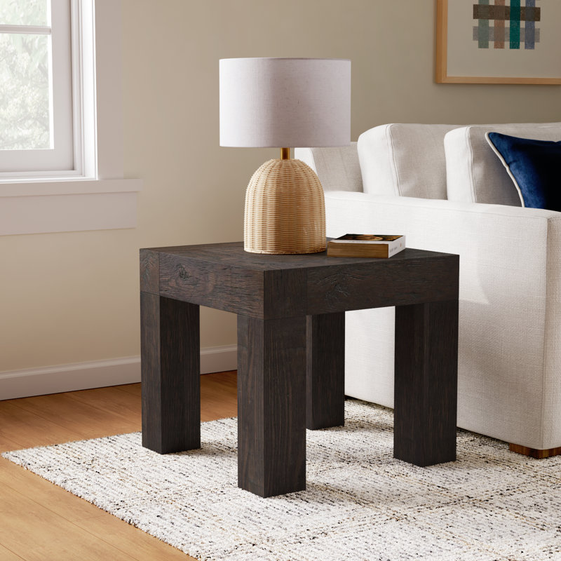 Adams Reclaimed Wood End Table, Brown