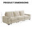 2/3/4 Seat Modular Sofa Modern Couch with Storage, Chenille Fabric Couches For Living Room, Office, Apart, Deep Seat, Usb Charge Port, with Removable Cover-102673627-108995615