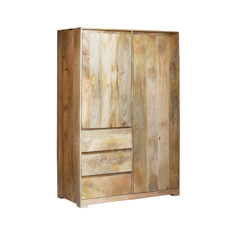 Donoghue 2 Door Solid Wood Wardrobe
