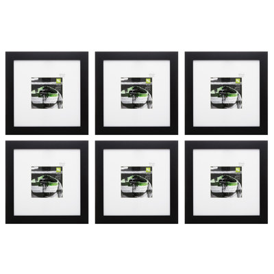 Cadre photo Kiera Grace Langford, peut contenir une photo de 7 po x 7 po, grand cadre 14 po x 14 po en bois pour accrocher au mur et afficher des photos, noir