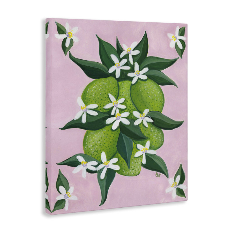 «Botanical Citrus Limes», art mural par Sarah Waldron Kimball, H 16 po x l 20 po