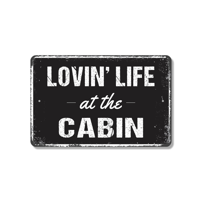Panneau «L Love Life at the Cabin» (paquet de 2) 8 po x 12 po