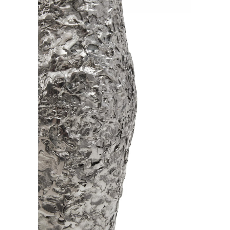 Beric Metal Table Vase, 40cm H x 16cm W x 16cm D, Silver