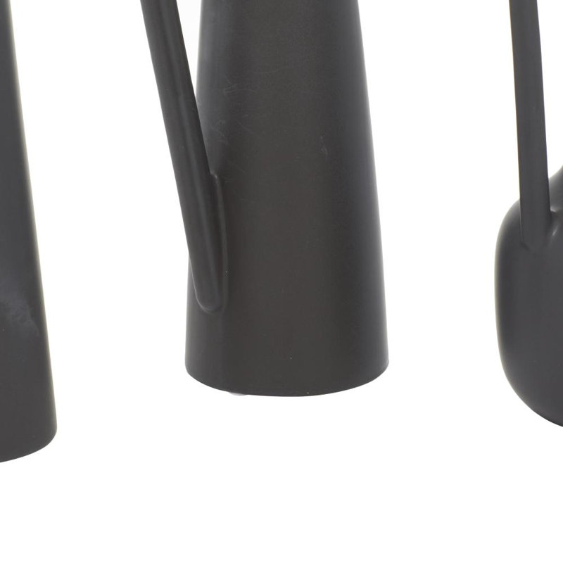Vase en céramique Cosmoliving By Cosmopolitan, Gris foncé, H 13 po x l 16 po x P 6 po