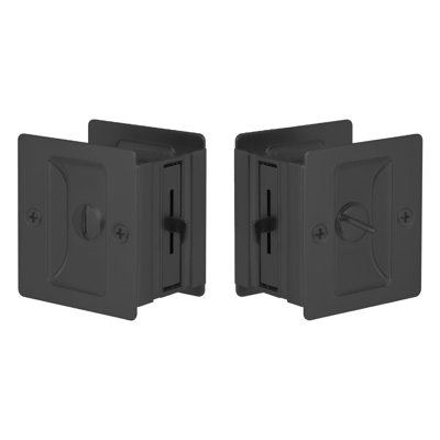 Serrure de porte standard Expressions par Emtek Square, noir mat