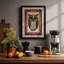 Geometric Owl Art Deco - Framed Print-263967916-263967913